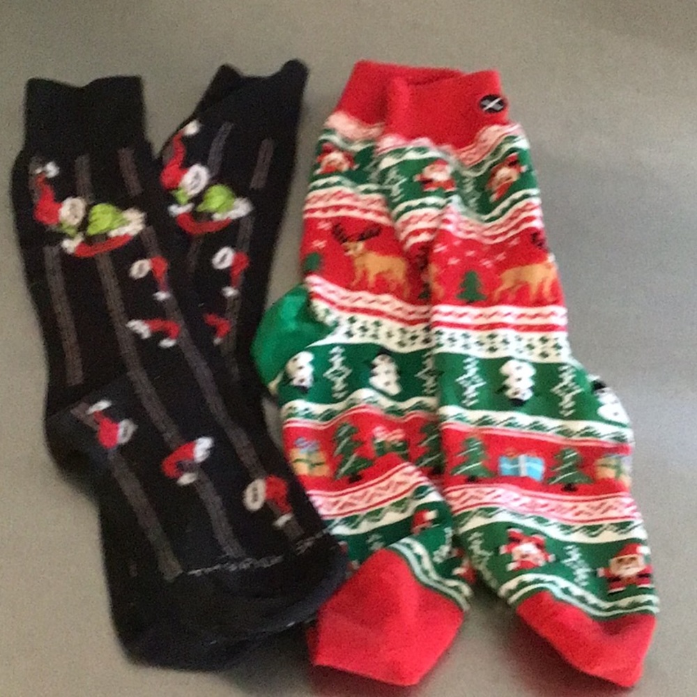 Mens Christmas socks, 2 pr.